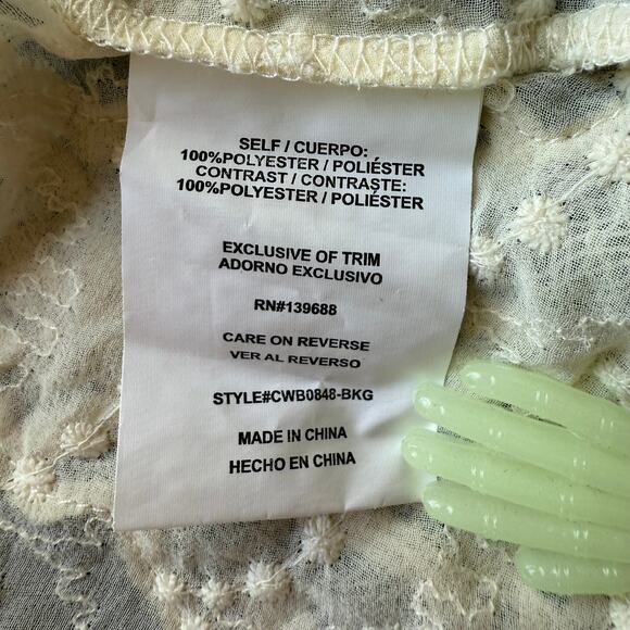 Boho Vintage Inspired XS/S Lace Fringe Kimono Whimsical Romantic Feminine Gypsy - Picture 8 of 9